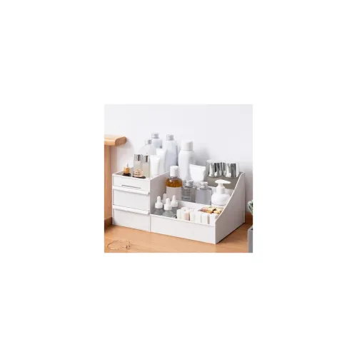 Image of ALOXE Cosmetic Organizer Box Drawers Storage Plastic Stationary Box