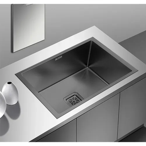 Image of ALTON Stainless Steel, Handmade Single Bowl Kitchen Sink With Basket