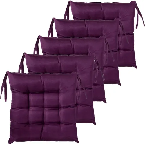 Image of AMAK INC Microfibre Solid Chair Pad Pack of 5