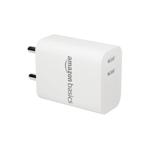 Image of Amazon Basics 12W Dual Port Fast Charger | 12W Max Output |