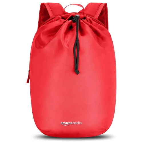 Image of amazon basics 15L Red Backpack | Lightweight & Durable Polyester