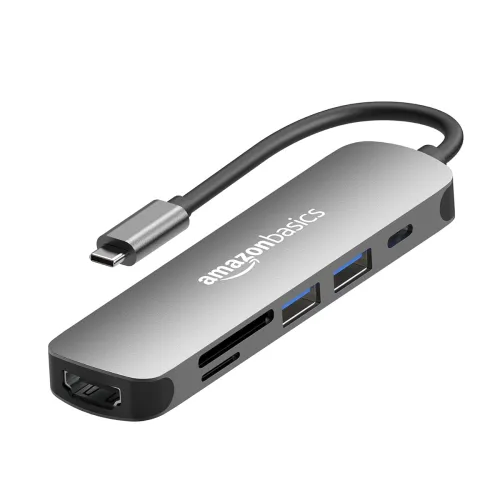 Image of Amazon Basics 6-in-1 USB Type-C Hub Adapter