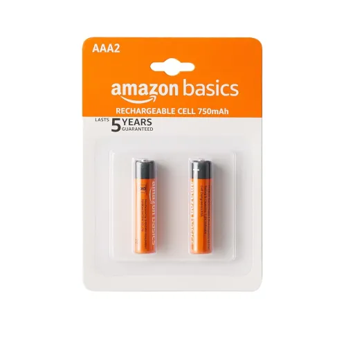 Image of Amazon Basics AAA Rechargeable 750 mAh Batteries