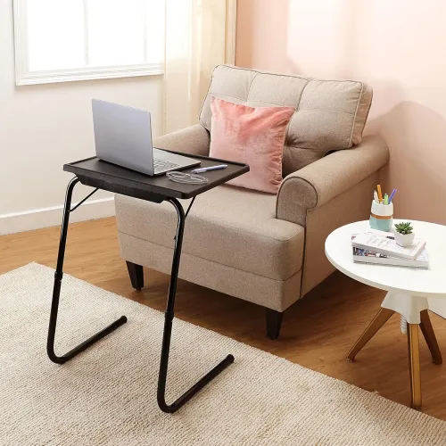 Image of Amazon Basics Adjustable Laptop Table (75 cm - H, 52.5 cm - L, 40 cm - W)