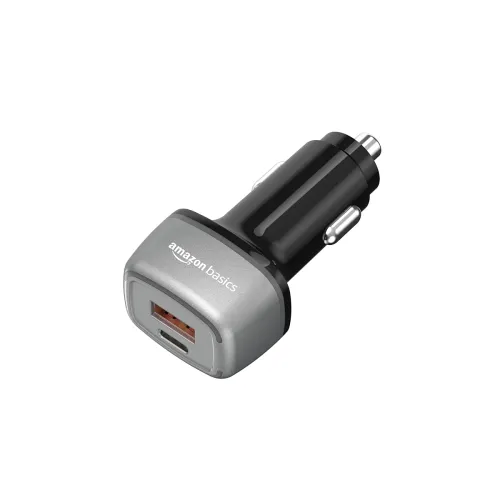 Image of Amazon Basics Car Charger 38W Dual Port