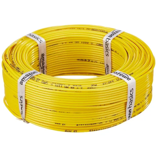 Image of Amazon Basics 0.75 sq.mm Copper Wire 90m (Yellow) 