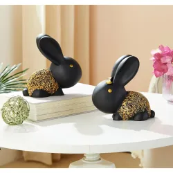 Amazon Basics Deep Affectionate Rabbit Couple for Home Décor |