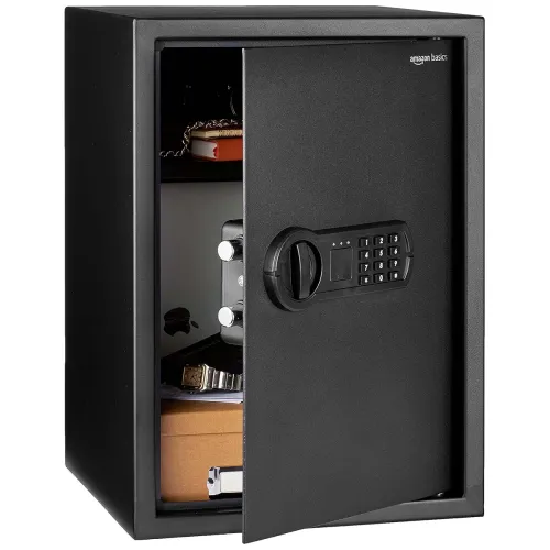 Image of Amazon Basics Digital Safe With Electronic Keypad Locker For Home, Gross Capacity - 58L (Net - 51L), Black