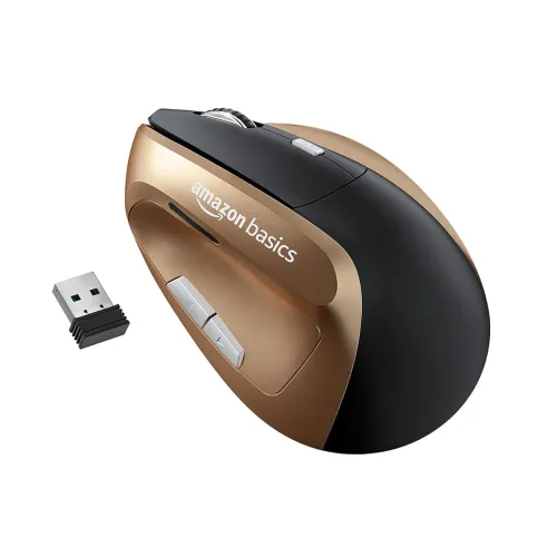 Image of Amazon Basics Ergonomic Wireless Vertical Mouse