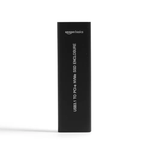 Image of Amazon Basics External NVMe SATA SSD Enclosure USB 3.1 GEN 2 Type-C Port 10 Gbps