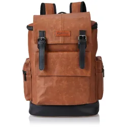 Amazon Basics Faux Leather Laptop Backpack