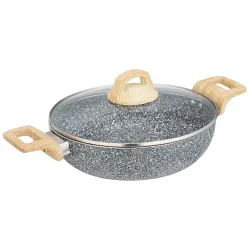 Amazon Basics Granite Finish Non Stick Induction Base Deep Kadai