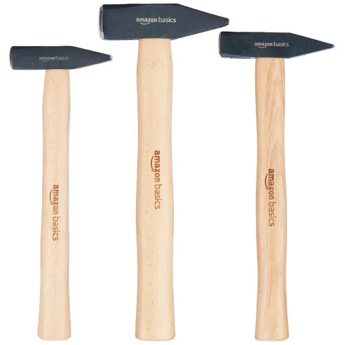 Image of Amazon Basics Hammer Wood Handle 3Pcs