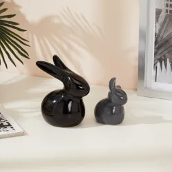 amazon basics Home Décor Ceramic Rabbit Figurines
