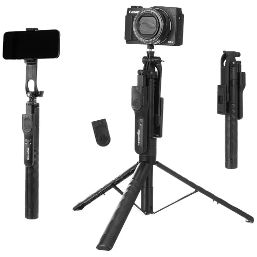 Image of Amazon Basics Long Selfie Stick Tripod Stand with Hand Grip