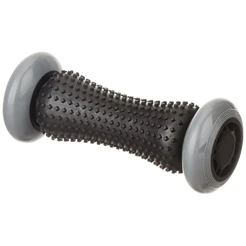 Image of Amazon Basics Manual Massage Roller for Foot & Hand, Black Grey
