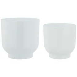 amazon basics Metal Plant Pots with Drainage Hole (Set of 2)