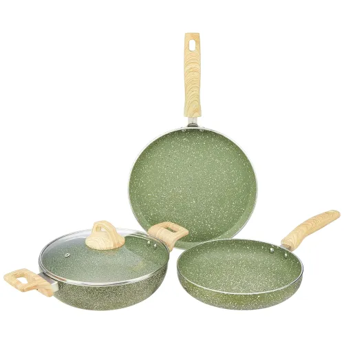 Image of Amazon Basics Non-Stick Cookware Set (3 pcs)