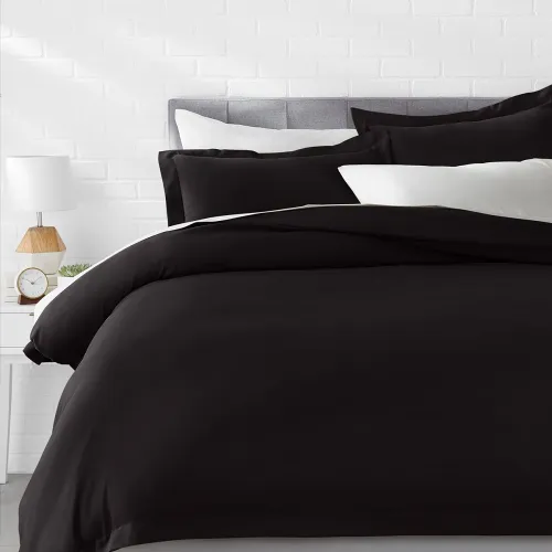 Image of amazon basics Polyester Microfiber Quilt Cover Set with 2 Pillow Covers