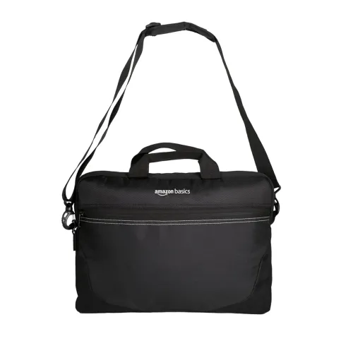 Image of amazon basics Port Laptop Carry Case/Messenger Bag For Office Or College | Detachable Strap (16 L)