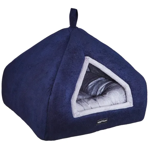 Image of Amazon Basics Premium Velvet Pet Hut, Small (40x40x40cm)