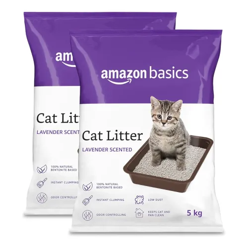 Image of Amazon Basics Scoopable Smart White Bentonite Scented Cat Litter | 10 Kg