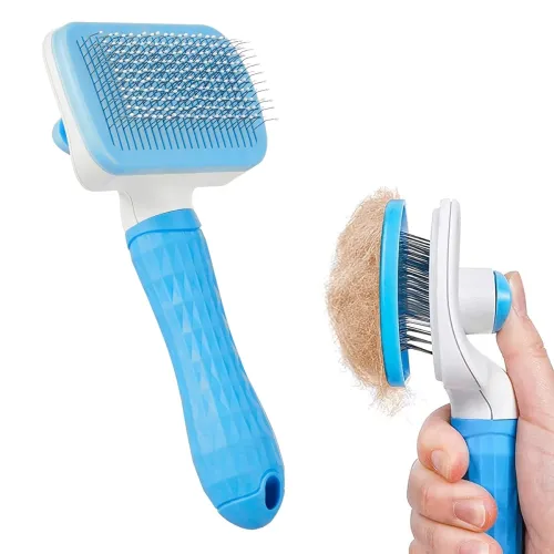 Image of Amazon Basics Self Cleaning Slicker Pet Grooming Brush |