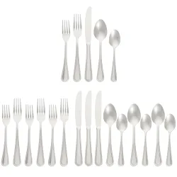 Amazon Basics Stainless Steel Flatware Set 20-Piece