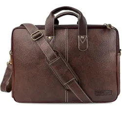 Amazon Basics Synthetic Leather Office Laptop Bag