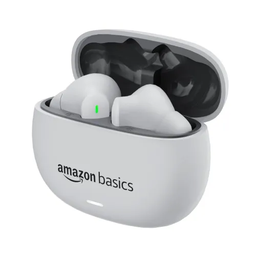 Image of amazon basics True Wireless in-Ear Earbuds with Mic, Low-Latency Gaming Mode.
