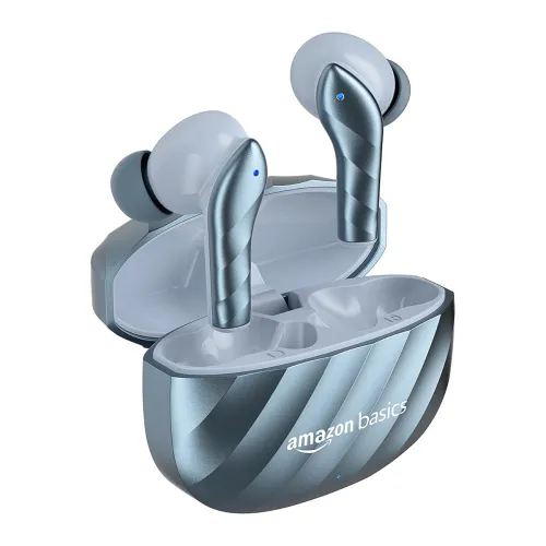 Image of amazon basics TWS in-Ear Earbuds (AB-T10) with Fast Charging up to 50 Hours of Playtime