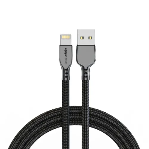 Image of Amazon Basics USB-A to Lightning Cable 27W Fast Charging 1.25 Meter