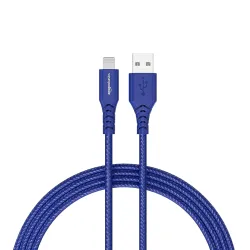 Amazon Basics USB A to Lightning PVC Molded Nylon MFi Certified Charging Cable