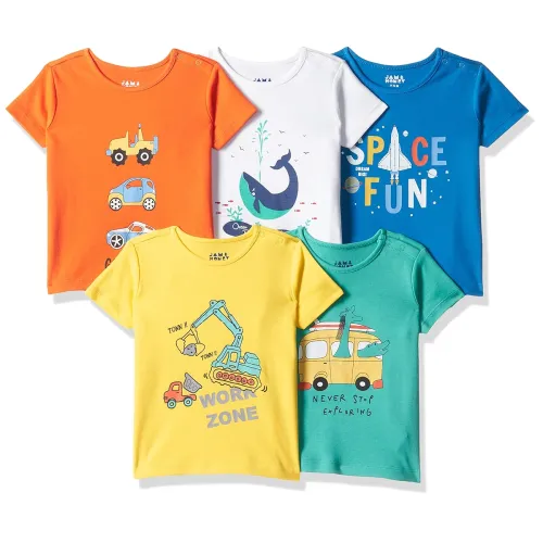 Image of Amazon Brand - Jam & Honey Baby Boy's Half Sleeves T-Shirts 