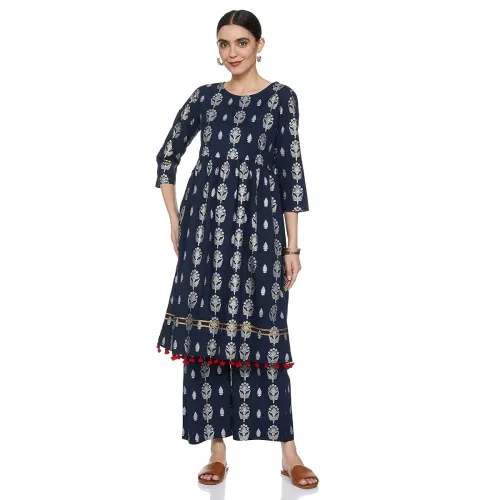 Image of Amazon Brand Myx Women's Cotton Kurta and Pant Set