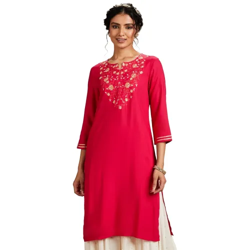 Image of Amazon Brand - Myx Women's Rayon Casual Kurta