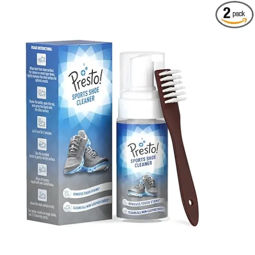 Image of Amazon Brand - Presto! Sports Shoe Cleaner With Brush 150 ml