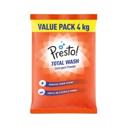 Amazon Brand - Presto! Total Wash Detergent Powder | 4 Kg