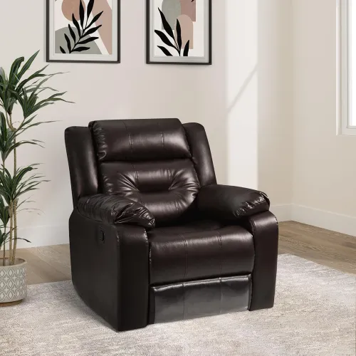 Image of Amazon Brand - Solimo Costa 1 Seater Leatherette Recliner