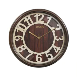 Amazon Brand - Solimo 12-inch Wooden Based Wall Clock