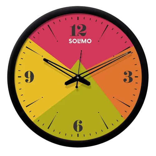 Image of Amazon Brand - Solimo Designer Silent Movement 12-inch Plastic Wall Clock
