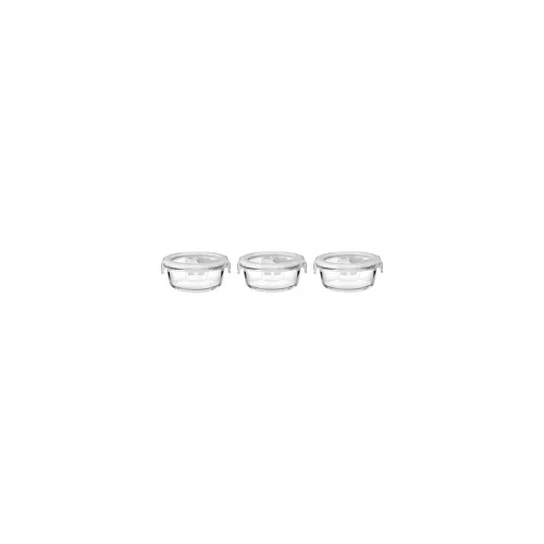 Image of Amazon Brand - Solimo Airtight Borosilicate Glass Container Set 3 pieces, 400ml