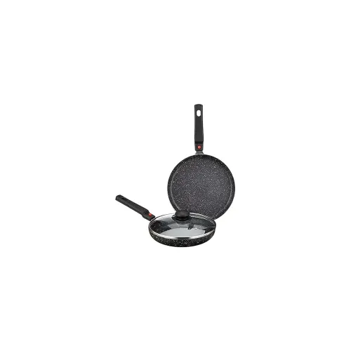 Image of Amazon Brand - Solimo Aluminium 3 Piece Non-Stick Cookware Set