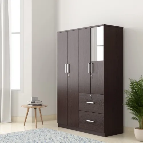 Image of Amazon Brand - Solimo Cabelli Engineered Wood 4 Door Wardrobe