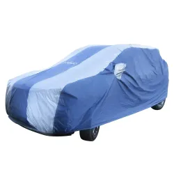 Amazon Brand Solimo Car Cover for Kia Seltos Blue & Silver