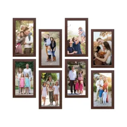 Amazon Brand - Solimo Collage Set of 8 Brown Photo Frames ( 6 X 10 Inch-8).