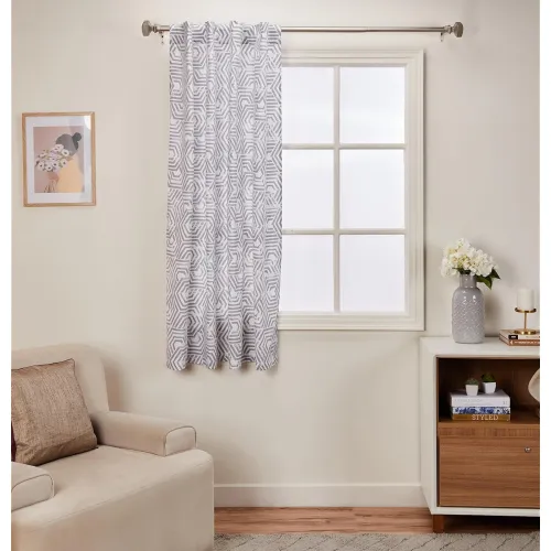 Image of Amazon Brand - Solimo Cotton Door Curtain 7ft (Set of 2)