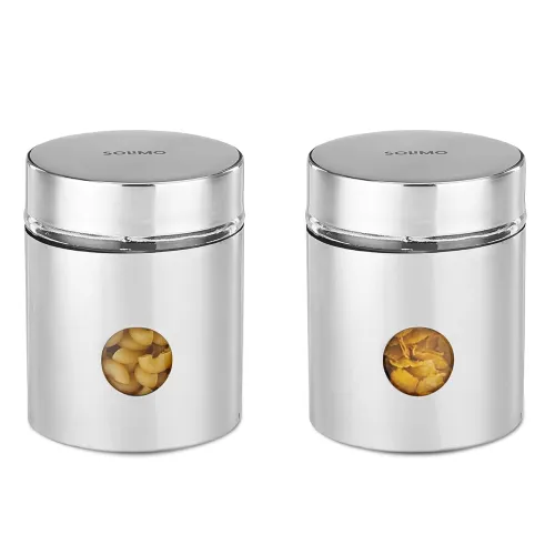 Image of Amazon Brand - Solimo Drip Window Steel Jacketed Glass Jar