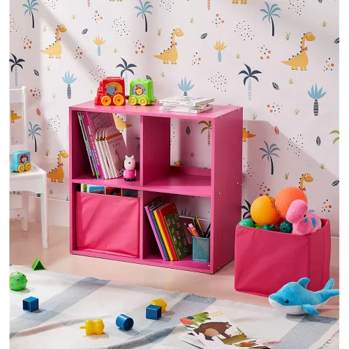 Image of Amazon Brand - Solimo Engineered Wood Kids Storage Shelf 4 Shelves