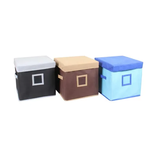 Image of Amazon Brand - Solimo Fabric Storage Box Set of 3